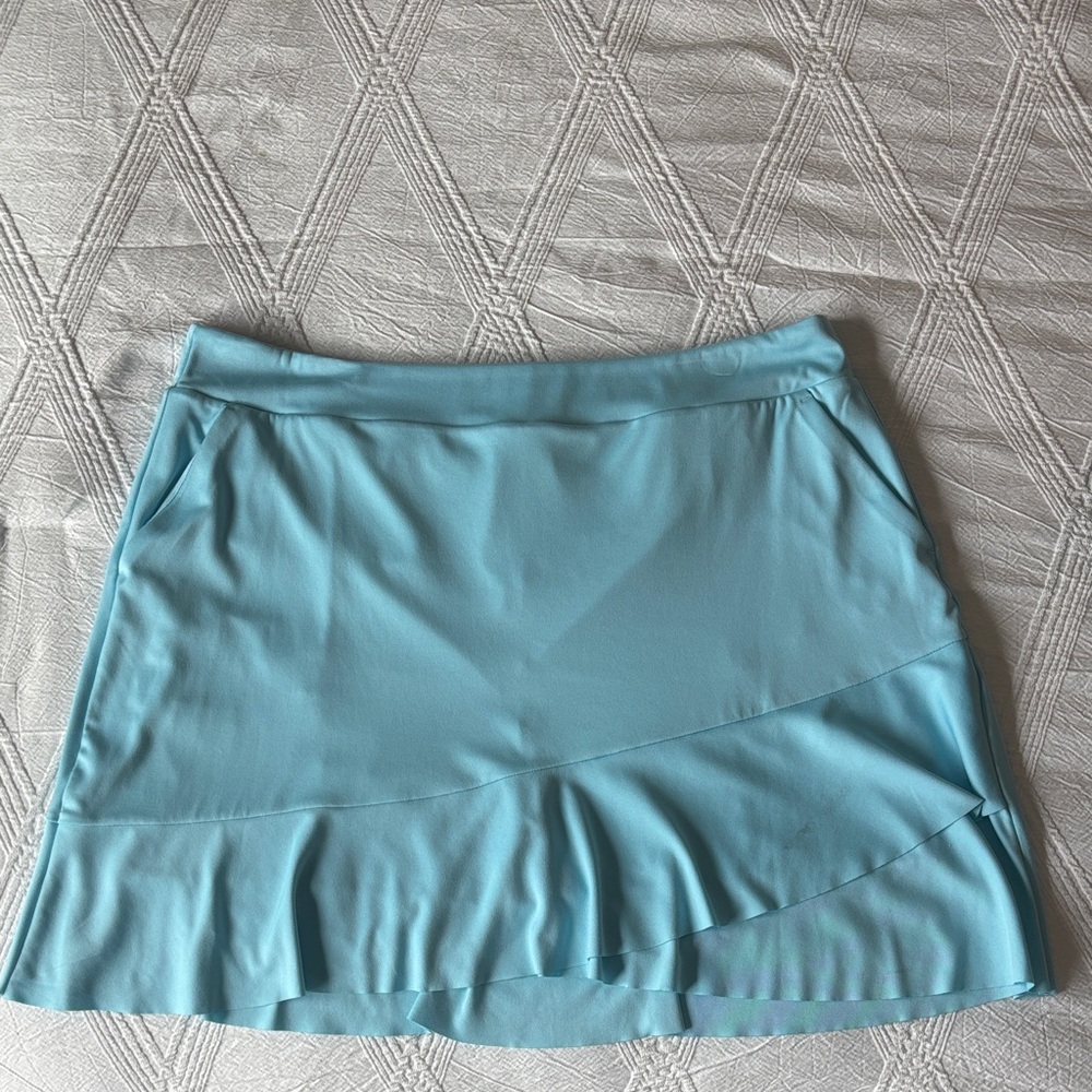 Greg Norman Collection Sky Blue Mini Skirt